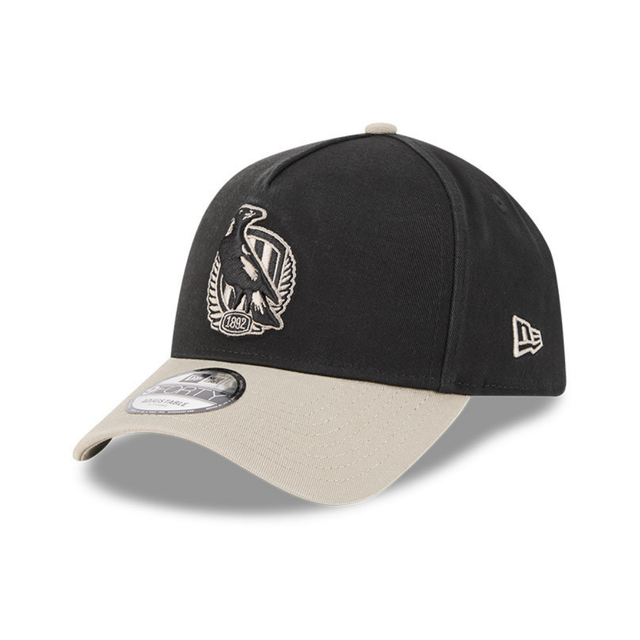 Collingwood New Era 9FORTY A-Frame 2-Tone Pebble Cap | Official Collingwood FC Merchandise