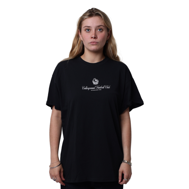 Collingwood Womens Oversized Crest Tee | Official Collingwood FC Merchandise