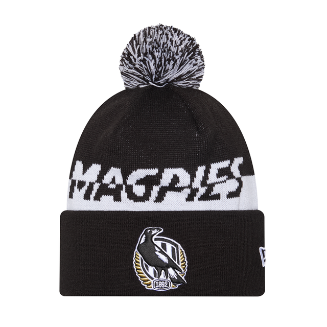 Collingwood New Era Split Script KNIT Beanie | Official Collingwood FC Merchandise