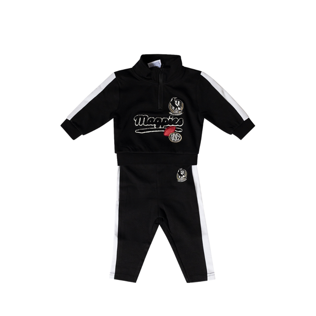 Collingwood Infant 1/4 Zip Tracksuit Set | Official Collingwood FC Merchandise