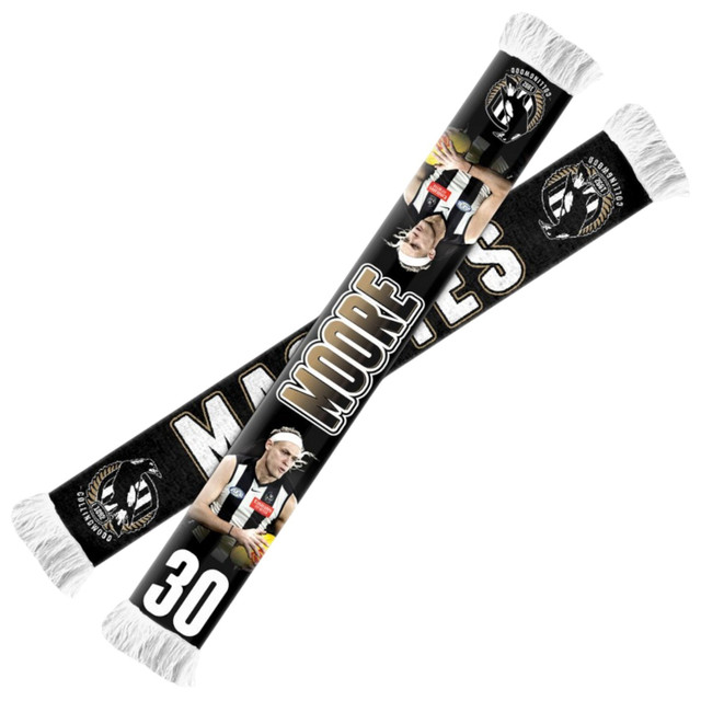 Collingwood Darcy Moore Scarf | Official Collingwood FC Merchandise