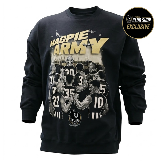 Collingwood Magpie Army Adults Crew | Official Collingwood FC Merchandise