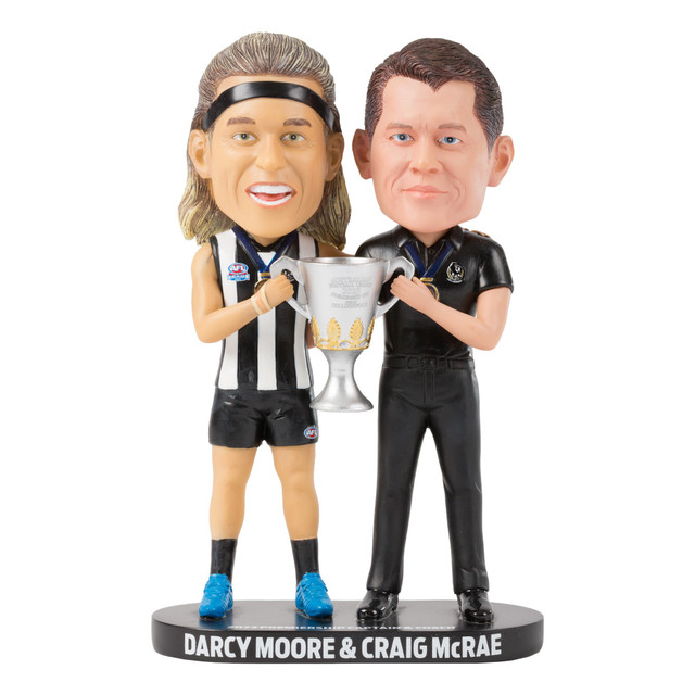 Collingwood Bobblehead Darcy Moore & Craig McRae 2023 Premiership | Official Collingwood FC Merchandise