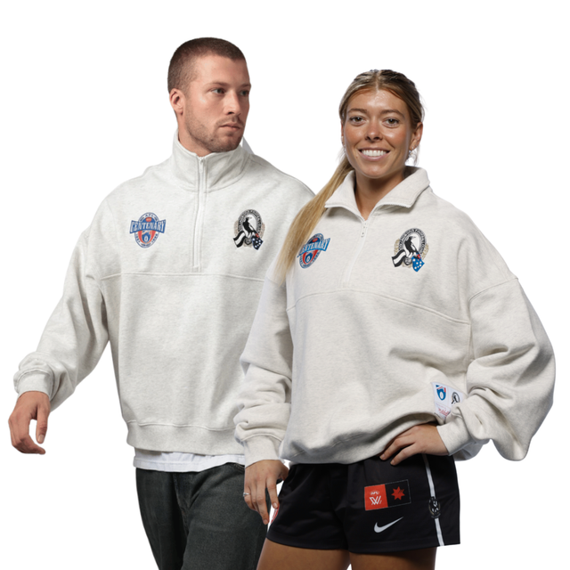 Collingwood Mitchell & Ness Centenary 1/4 Zip Crew