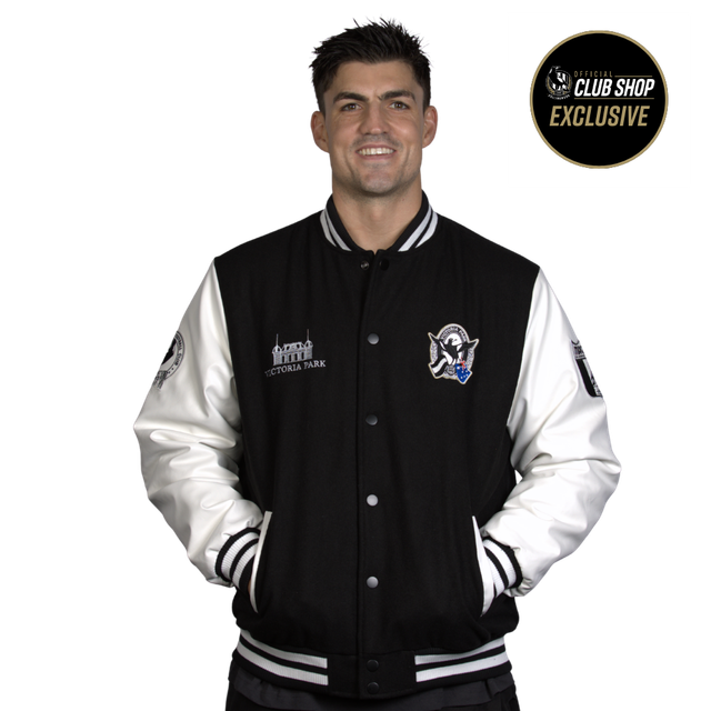 Collingwood Victoria Park Adults Varsity Jacket | Official Collingwood FC Merchandise