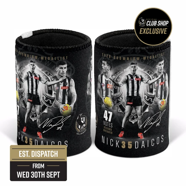 (PRE ORDER) Collingwood Nick Daicos 2026 Brownlow Can Cooler