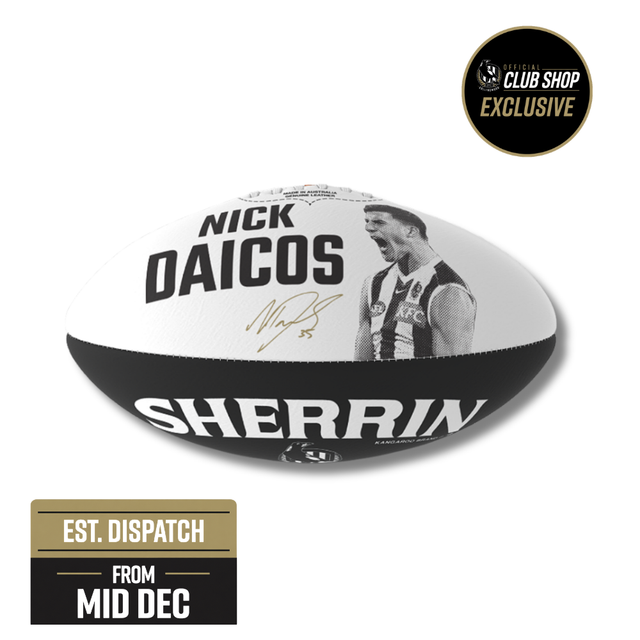 (PRE ORDER) Collingwood Nick Daicos 2026 Brownlow 20cm PVC Football