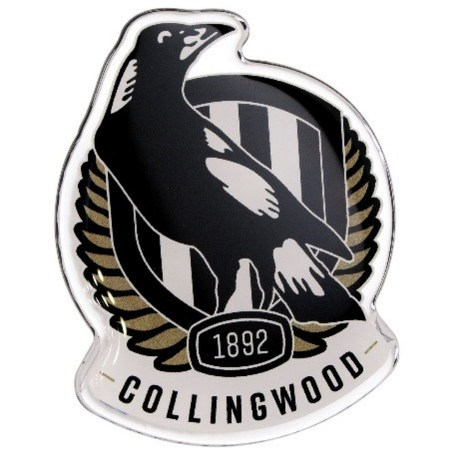 Collingwood Lensed Chrome AFL Supporter Logo Collingwood Lensed Chrome AFL Supporter Logo