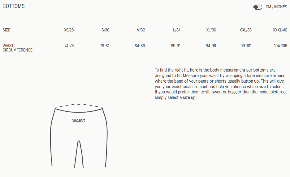 Size Guide