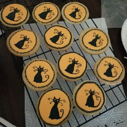 Halloween cat cookeis