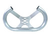 Aluminum Low Profile Open Top Tilted Steering Wheel Silver