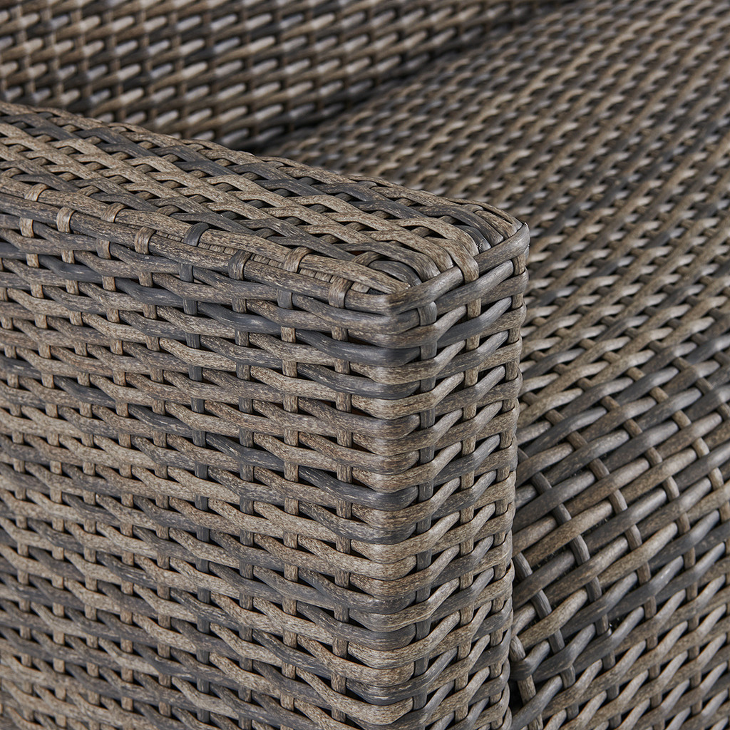 Corner joint of wicker frame close-up