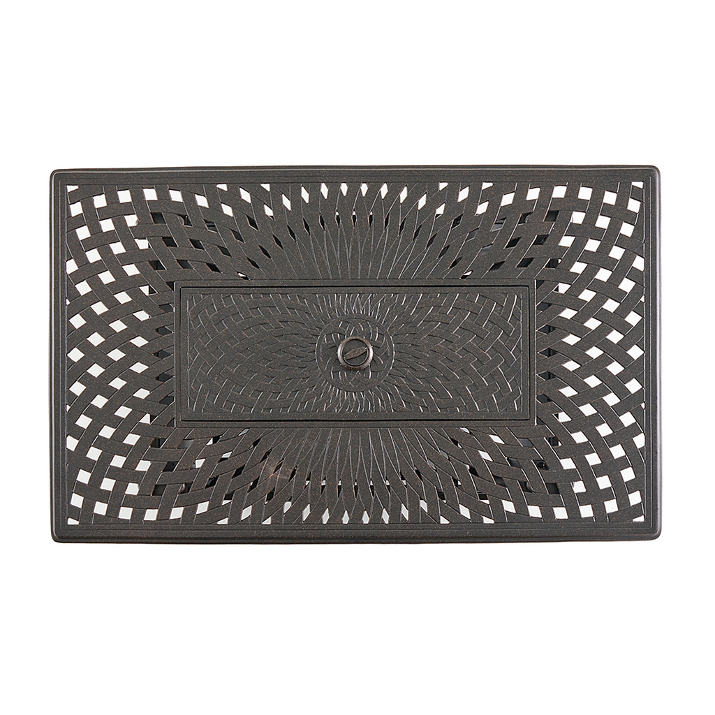 Top view of lattice-pattern lid