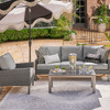 Amari Pepper Outdoor Wicker 3 Pc. Sofa Group with 43 x 25 in. Coffee Table