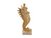 Teak Garden Classics Teak Root 11 in. Seahorse on Stand