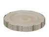 Leadingware Antique Cream Crackle Melamine BPA-Free 11 in. Outdoor Dinner Plate, Set of 4