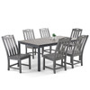 Surfside Slate Grey 7 Pc. Armless Dining Set with 72 x 41 in. Table