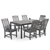 Surfside Slate Grey 7 Pc. Arm Dining Set with 72 x 41 in. Table