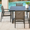 Tulum Husk Midnight with Cushions 7 Piece Combo Dining Set + 79 x 40 in. Dining Table