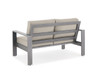 Soho Slate Grey Aluminum and Cushion Loveseat