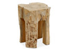 Teak Garden Classics Teak Root 11 in. Sq. Stool/Side Table