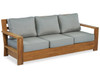 Castello Natural Oil Stain Teak and Spectrum Mist Cushion 4 Pc. Sofa Group with 48 x 24 in. Coffee Table