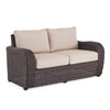 Biscayne Sangria Outdoor Wicker and Cushion Loveseat