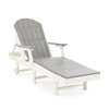 Farmhouse Polymer 3 Piece Chaise Set + 18 in. Sq. Side Table