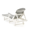 Farmhouse Polymer 3 Piece Chaise Set + 18 in. Sq. Side Table