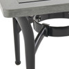 Metro Meteor Aluminum 24 in. Sq. Slat Top End Table