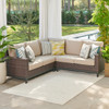 Aspen Outdoor Wicker with Cushions 3 Piece Sectional Group