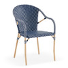 Parisian Cafe Cane Aluminum with Outdoor Wicker Arm Chair