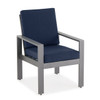 Soho Slate Grey Aluminum with Cushions Dining Chair