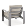 Soho Slate Grey Aluminum with Cushion Club Chair