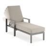 Soho Slate Grey Aluminum with Cushion Chaise Lounge