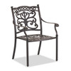 Milan Aged Bronze Cast Aluminum with Cushions 7 Piece Swivel Combo Dining Set + 84 x 42 in. Table