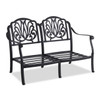 Cadiz Aged Bronze Cast Aluminum with Cushions 4 Piece Loveseat Group + 42 x 26 in. Coffee Table