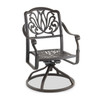 Cadiz Aged Bronze Cast Aluminum with Cushions 7 Piece Swivel Combo Dining Set + 72 x 42 in. Table