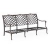 Bordeaux Golden Bronze Cast Aluminum with Cushions 4 Piece Sofa Group + 48 x 26 in. Coffee Table