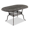 Cadiz Aged Bronze Cast Aluminum and Cushion 7 pc. Gathering Height Dining Set with 72 x 42 in. Table