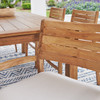 Warwick Teak with Cushions 7 Piece Dining Set + Oxford 71 x 36 in. Table