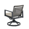 Tulum Husk Midnight Aluminum with Cushion Swivel Dining Chair