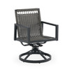 Tulum Husk Midnight Aluminum with Cushion Swivel Dining Chair
