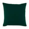 Canvas Forest Green and Mainstreet Snow 20 in. Sq. Throw Pillow