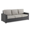 San Lucas Outdoor Wicker with Cushions 4 Piece Sofa Group + 43 x 23 in. Coffee Table