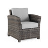 Venice Silver Oak Outdoor Wicker + Cushions Club Chair
