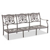 Milan Aged Bronze Cast Aluminum with Cushions 4 Piece Sofa Group + 45 x 24 in. Coffee Table