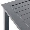 Soho Slate Grey Aluminum 22 in. Sq. Slat Top End Table