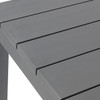 Soho Slate Grey Aluminum 84 x 44 in. Slat Top Dining Table