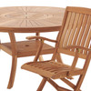 Westport Teak with Cushions 7 Piece Arm Dining Set + Bristol 59 in. D Table